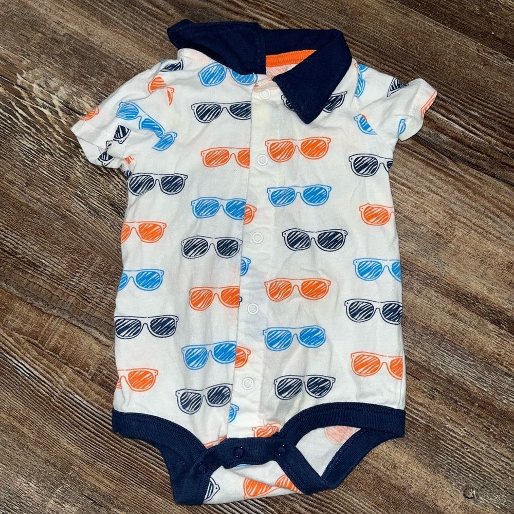 Koala Baby Sunglasses Baby Boy Full Snap Button Down Onesie Size 3M